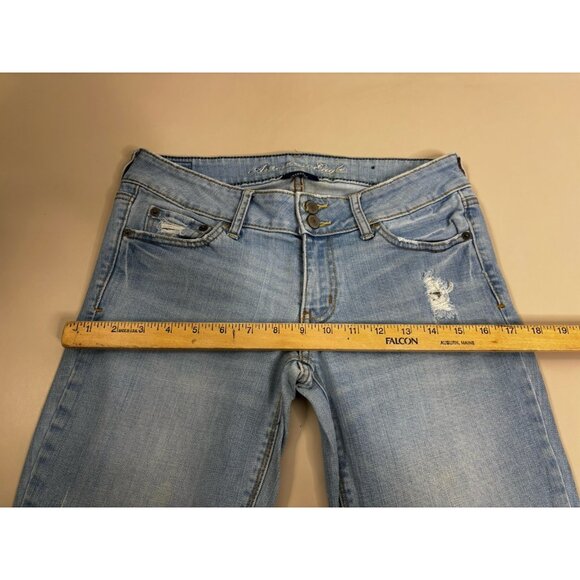 American Eagle Artist Sz 6 (Actual 29x31) Light Wash Boot Distressed Jeans EUC - Picture 7 of 13